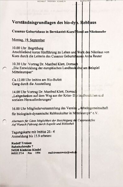Datei:Historisches Dokument Vortragsprogramm Manfred Klett Bernkastel-Kues 2005-9-19.jpg